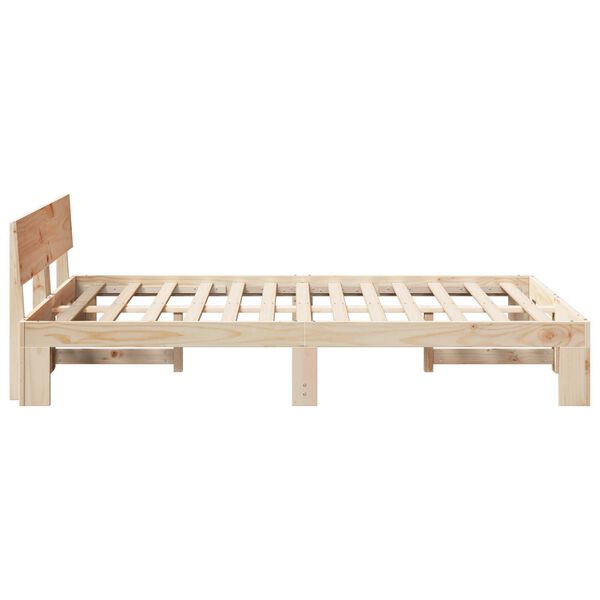 vidaXL Κρεβάτι με κεφαλάρι 120x200 εκ. Μασίφ ξύλο πεύκου