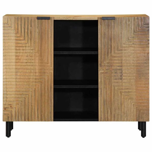 vidaXL Sideboard καφέ 90x33x75 cm μασίφ ξύλο Mango