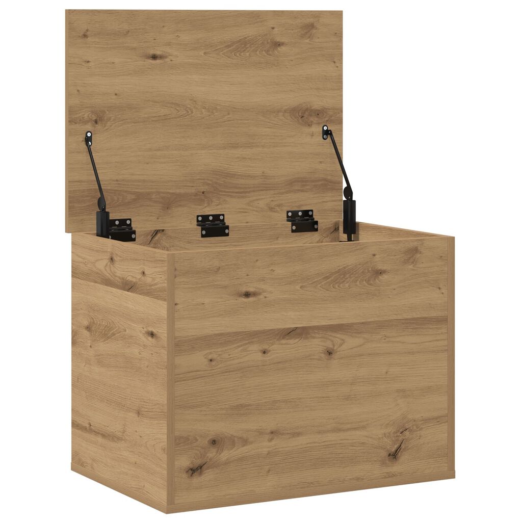 vidaXL Κουτί Αποθήκευσης με Καπάκι σε Στυλ Artisan Oak 60x42x46 εκ Επεξεργασμένο Ξύλο