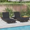 vidaXL Ήλιος Λάουτζερ 3 pcs Καφέ 40 x 40 x 40.5 εκ συνθετικό ρατάν