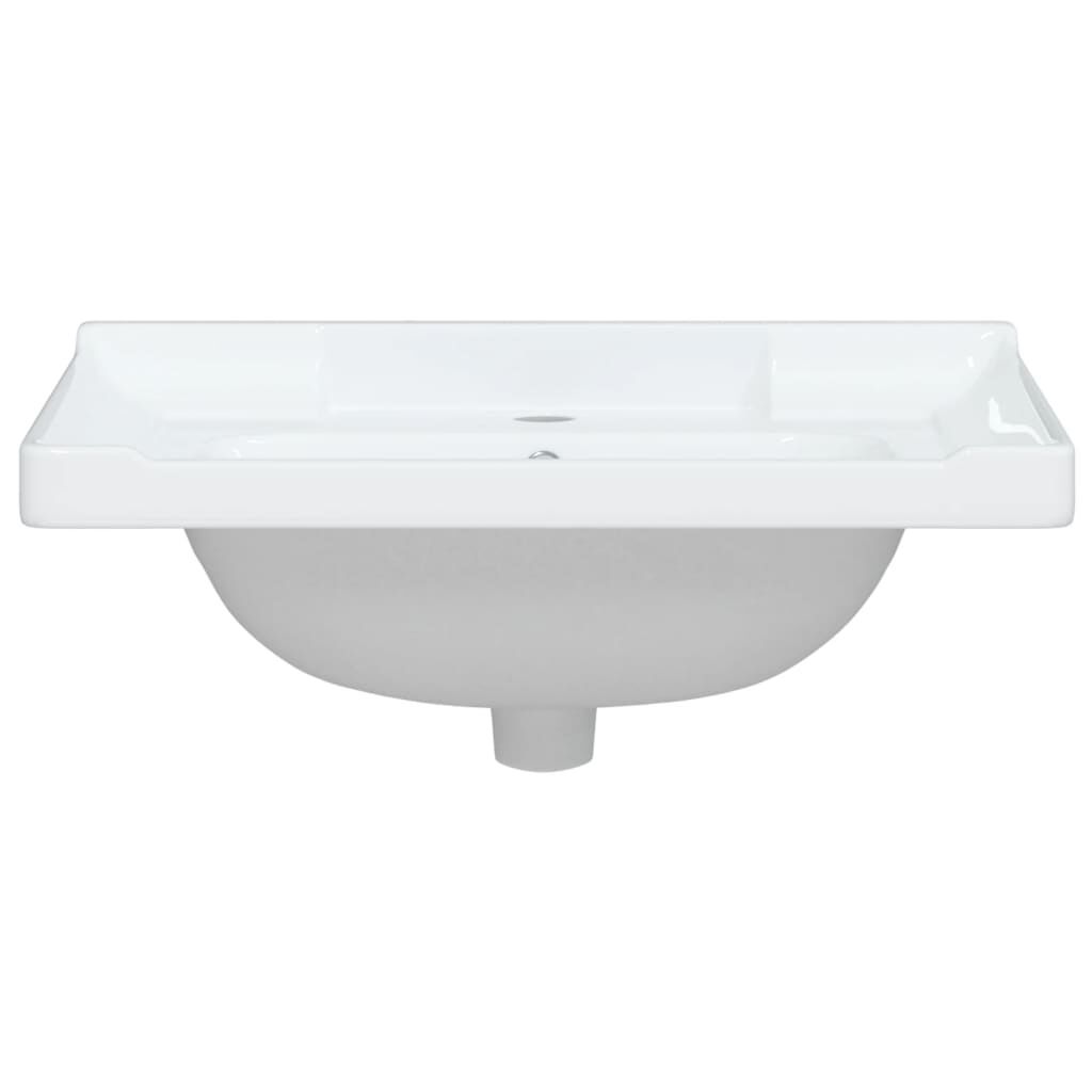 vidaXL Νιπτήρας Μπάνιου Ορθογώνιος Λευκός 61 x 48 x 23 εκ. Κεραμικός