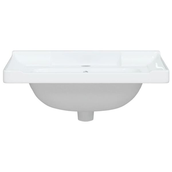 vidaXL Νιπτήρας Μπάνιου Ορθογώνιος Λευκός 61 x 48 x 23 εκ. Κεραμικός