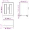 vidaXL Ντουλάπι βάσης νεροχύτη Kalmar Μαύρο 60x46x81,5 εκ. Επεξ. Ξύλο