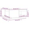 vidaXL Τραπεζάκι Σαλονιού Καφέ Μελί 80x81x36,5 εκ. Μασίφ Ξύλο Πεύκου