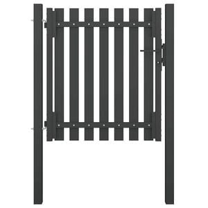 vidaXL Πόρτα Περίφραξης Κήπου Ανθρακί 1 x 1,25 μ. Ατσάλινη