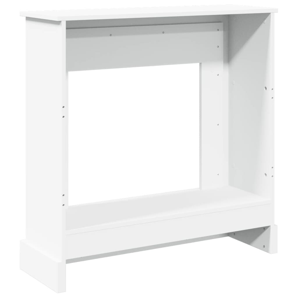vidaXL Πλαίσιο Τζακιού Λευκό 90x30x90 εκ. από Επεξ. Ξύλο