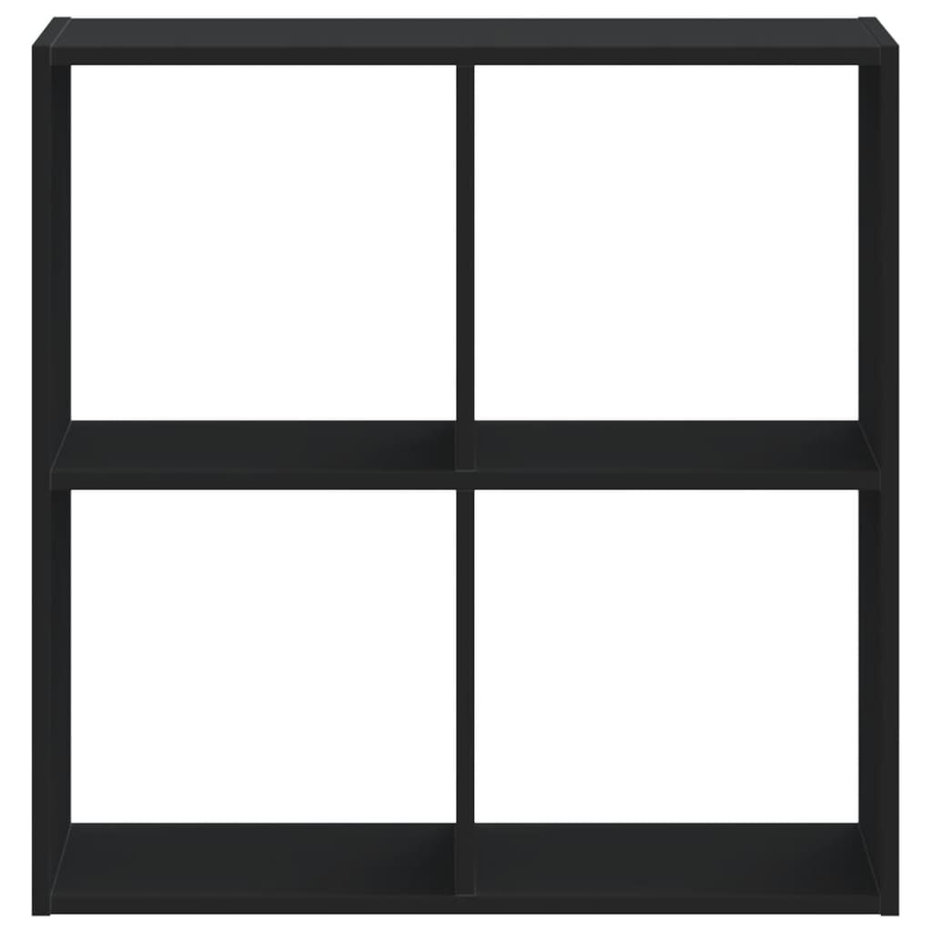 vidaXL Βιβλιοθήκη Μαύρο 68,5x32x68,5 εκ. από Επεξεργασμένο Ξύλο
