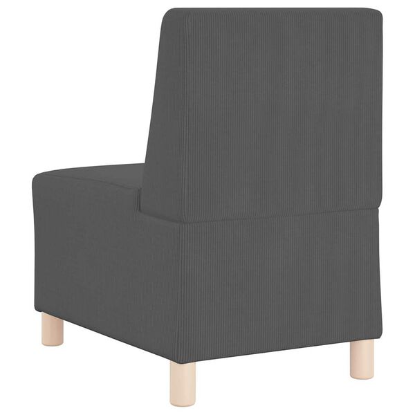 vidaXL Μοναδικός Καναπές χωρίς Χερούλια 2 pcs Σκούρο γκρι