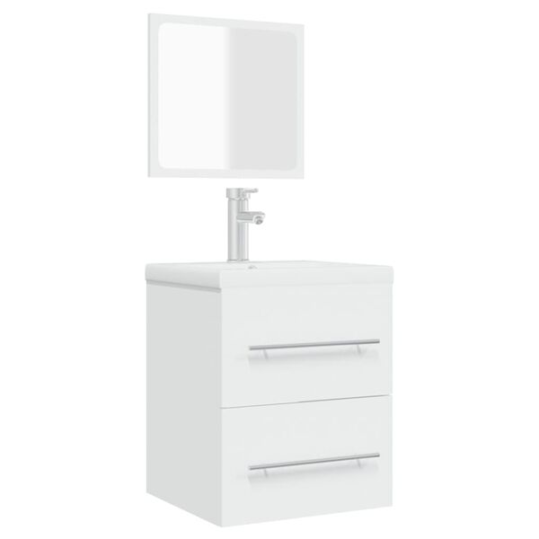 vidaXL Ντουλάπι Μπάνιου με Καθρέφτη Λευκό 41x38,5x48 εκ.