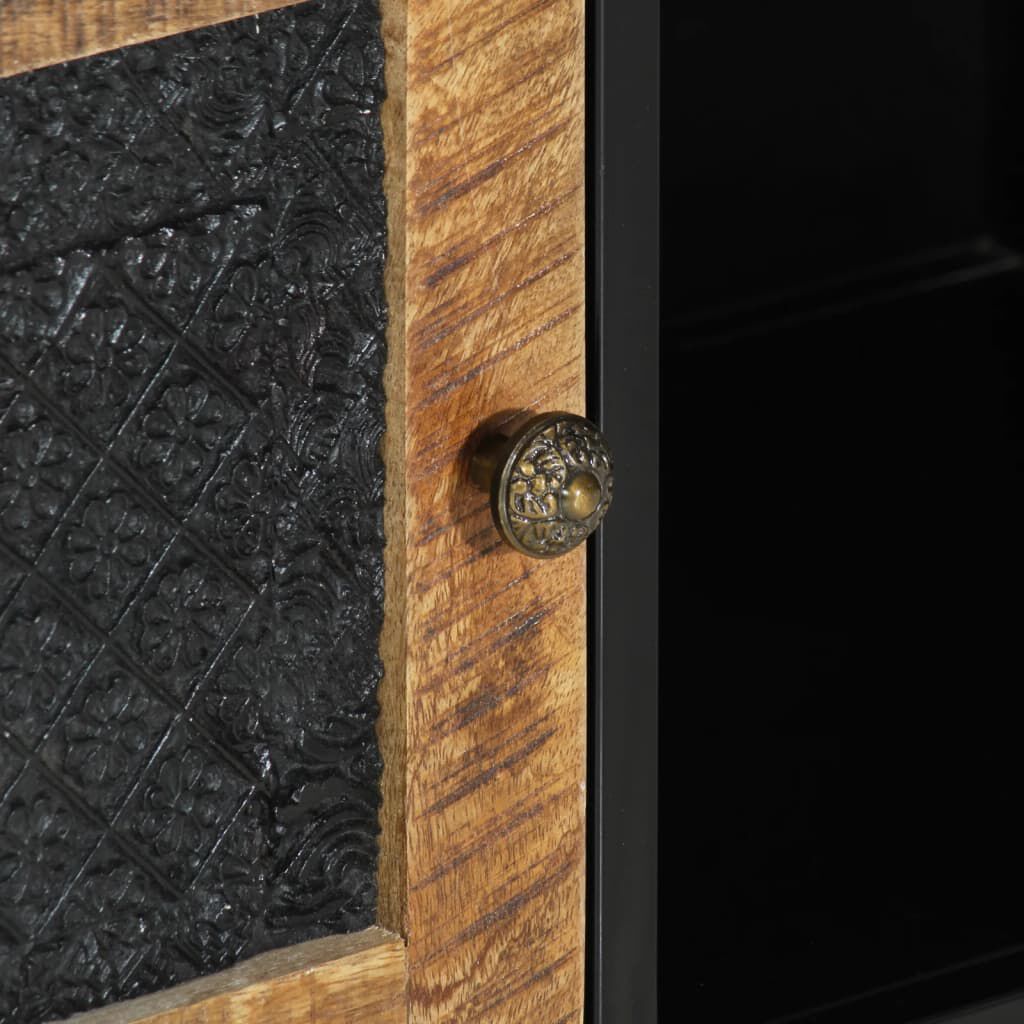 vidaXL Έπιπλο Τηλεόρασης 110 x 30 x 40 εκ. Μασίφ Ξύλο Μάνγκο & Σίδηρος