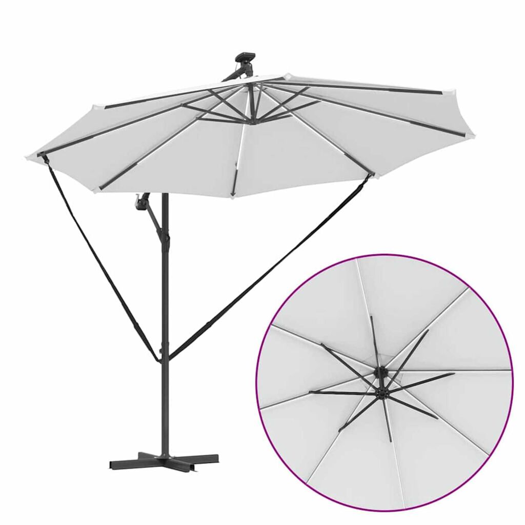 vidaXL Ομπρέλα Cantilever Banana Άμμος 294 x 294 x 248 cm
