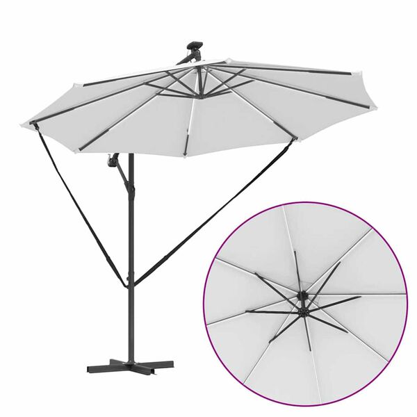 vidaXL Ομπρέλα Cantilever Banana Άμμος 294 x 294 x 248 cm