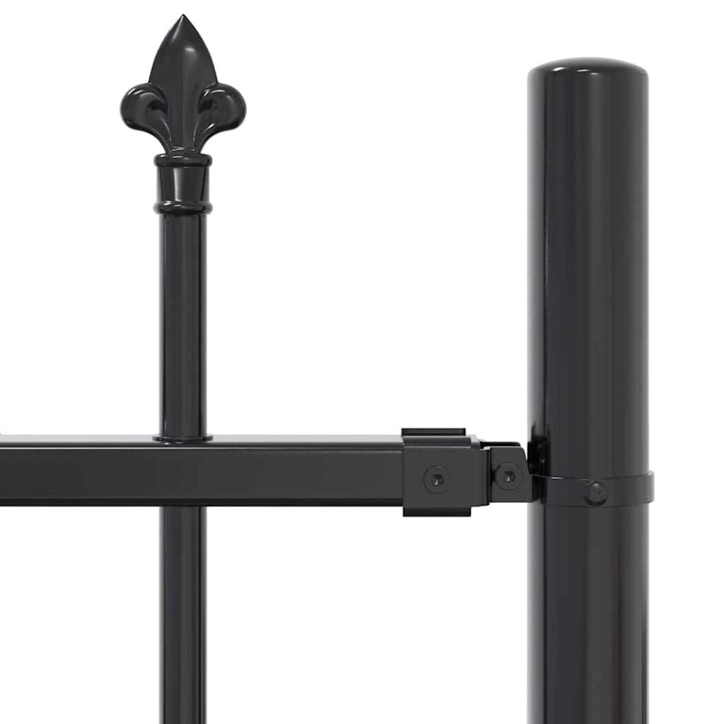 vidaXL Φράχτης Κήπου Γκρι 140 cm Ατσάλι με Επικάλυψη Πούδρας