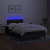 vidaXL &Kappa;&rho;&epsilon;&beta;ά&tau;&iota; Boxspring &mu;&epsilon; &Sigma;&tau;&rho;ώ&mu;&alpha; & LED &Mu;&alpha;ύ&rho;&omicron; 120x190 &epsilon;&kappa;. &Upsilon;&phi;&alpha;&sigma;&mu;ά&tau;&iota;&nu;&omicron;