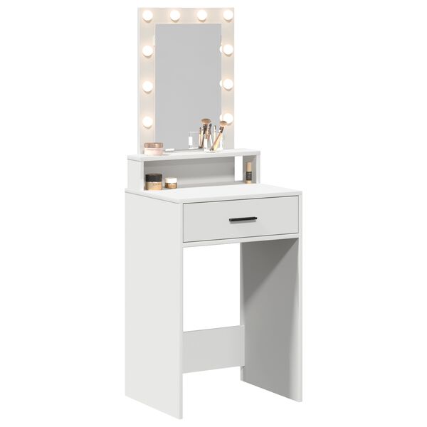 vidaXL Τραπέζι περιποίησης Λευκό 50 x 41 x 140 εκ. Επεξεργασμένο ξύλο