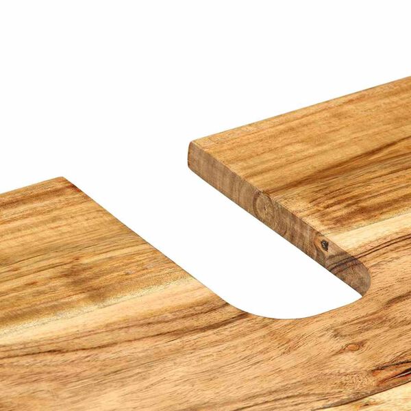 vidaXL Ντουλάπα Μπάνιου Καφέ 62 x 33 x 58 εκ. Μασίφ ξύλο ακακίας