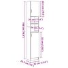 vidaXL Ντουλάπι Μπάνιου Μαύρο Δρυς 32x25,5x190 εκ. Επεξ. Ξύλο