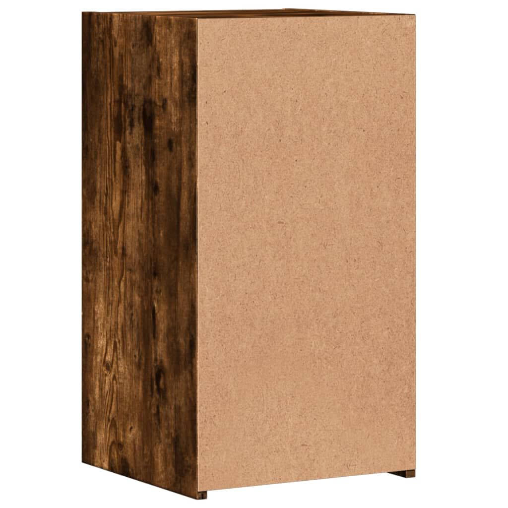 vidaXL Κομοδίνο Καπνιστή Δρυς 35x34x65 εκ. από Επεξεργασμένο Ξύλο