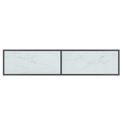 vidaXL Τραπέζι Κονσόλα Λευκό 160 x 35 x 75,5 εκ. από Ψημένο Γυαλί