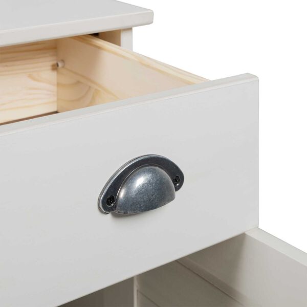 vidaXL Ντουλάπι Μπάνιου Λευκό 68 x 34 x 80 εκ Μασίφ ξύλο πεύκου