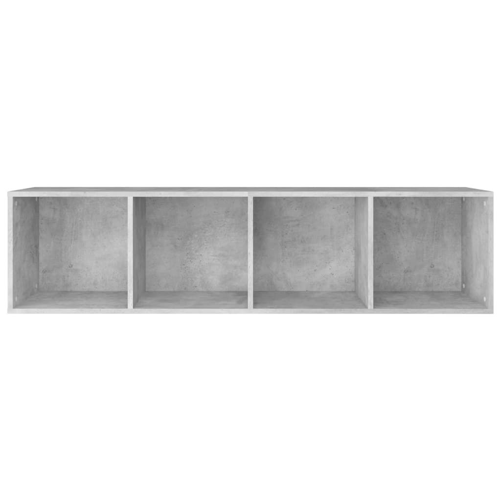 vidaXL Βιβλιοθήκη/Έπιπλο TV Γκρι Σκυροδέματος 36x30x143 εκ Επεξ. Ξύλο