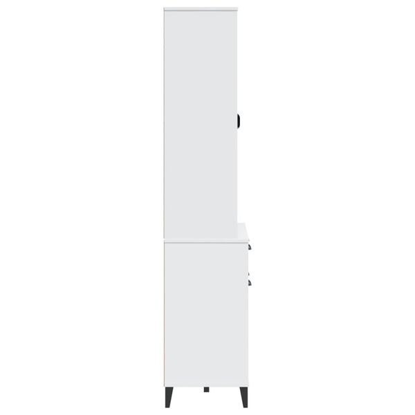 vidaXL Ντουλάπι Ψηλό VIKEN Λευκός 80x40x190 εκ. από Μασίφ Ξύλο Πεύκου
