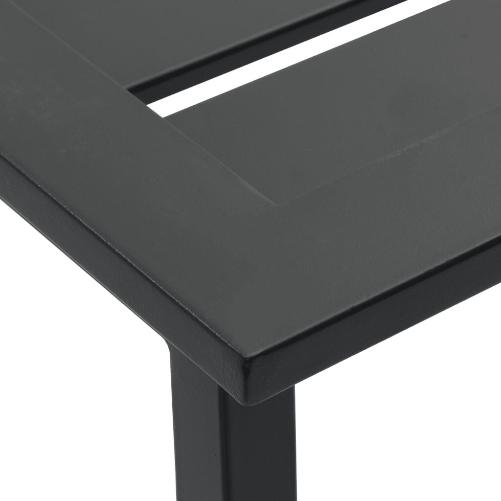 vidaXL Σκαμπό Μπαρ 2Τεμ. Μαύρα 38x38x80 εκ. Ατσάλι με Ηλ. Βαφή Πούδρας