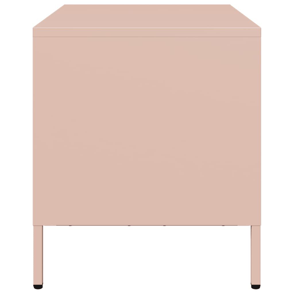 vidaXL Έπιπλο Τηλεόρασης Ροζ 68 x 39 x 43,5 εκ. Χάλυβας Ψυχρής Έλασης