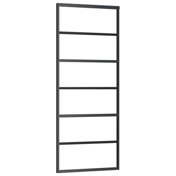 vidaXL Συρόμενη Πόρτα με Μηχανισμό 76x205 εκ. Γυαλί ESG & Αλουμίνιο