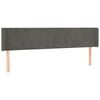 vidaXL Κεφαλάρι Κρεβατιού LED Σκούρο Γκρι 183x16x78/88 εκ. Βελούδινο