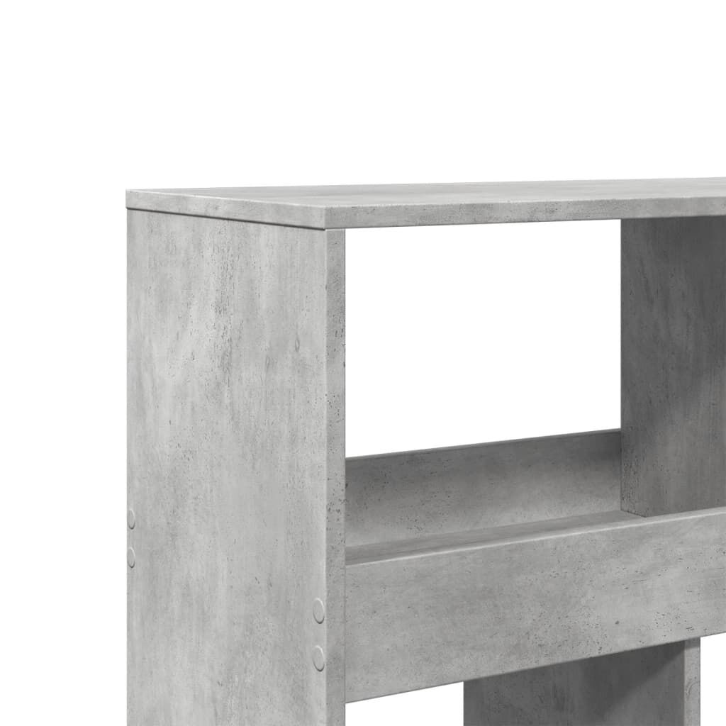 vidaXL Βιβλιοθήκη Γκρι Σκυροδέματος 100x33x187,5 εκ. Επεξεργ. Ξύλο