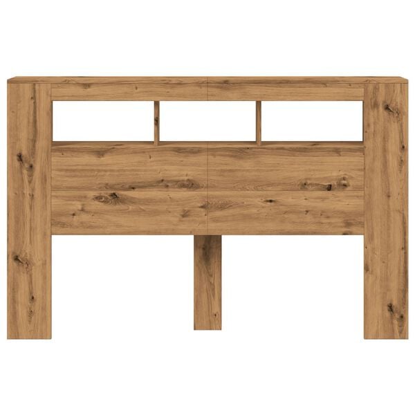 vidaXL LED κεφαλάρι Artisan Oak 160x18,5x103,5 cm Κατασκευασμένο ξύλο