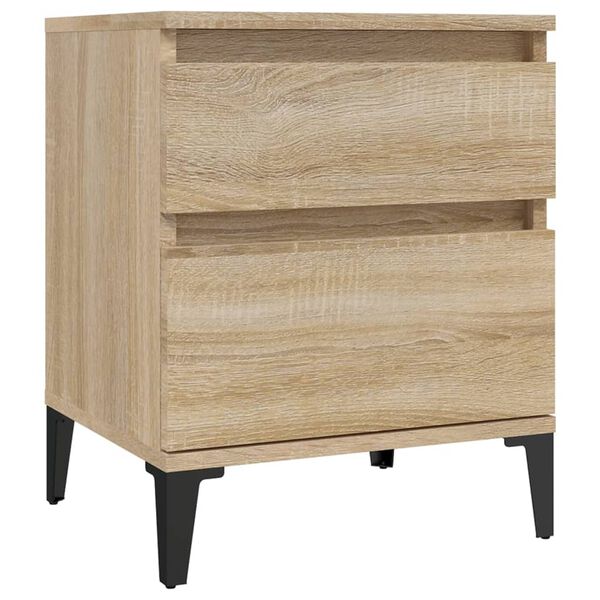 vidaXL Κομοδίνα 2 τεμ. Sonoma Δρυς 40 x 35 x 50 εκ.