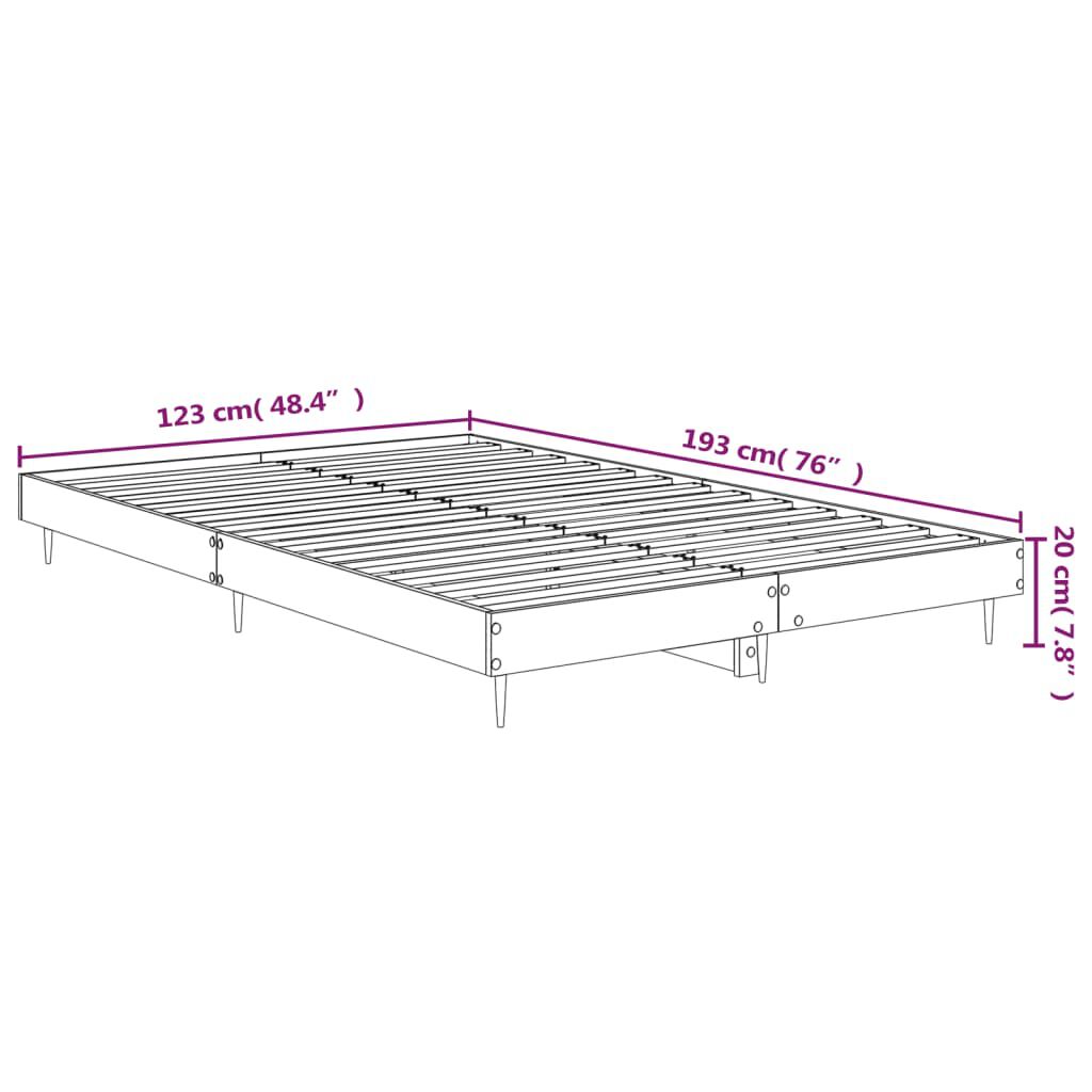 vidaXL Πλαίσιο Κρεβατιού Χωρ. Στρώμα Sonoma Δρυς 120x190 εκ. Επ. Ξύλο