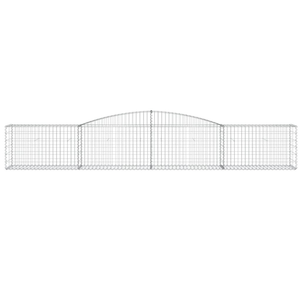 vidaXL Συρματοκιβώτια Τοξωτά 10 τεμ. 400x50x60/80 εκ. Γαλβαν. Ατσάλι