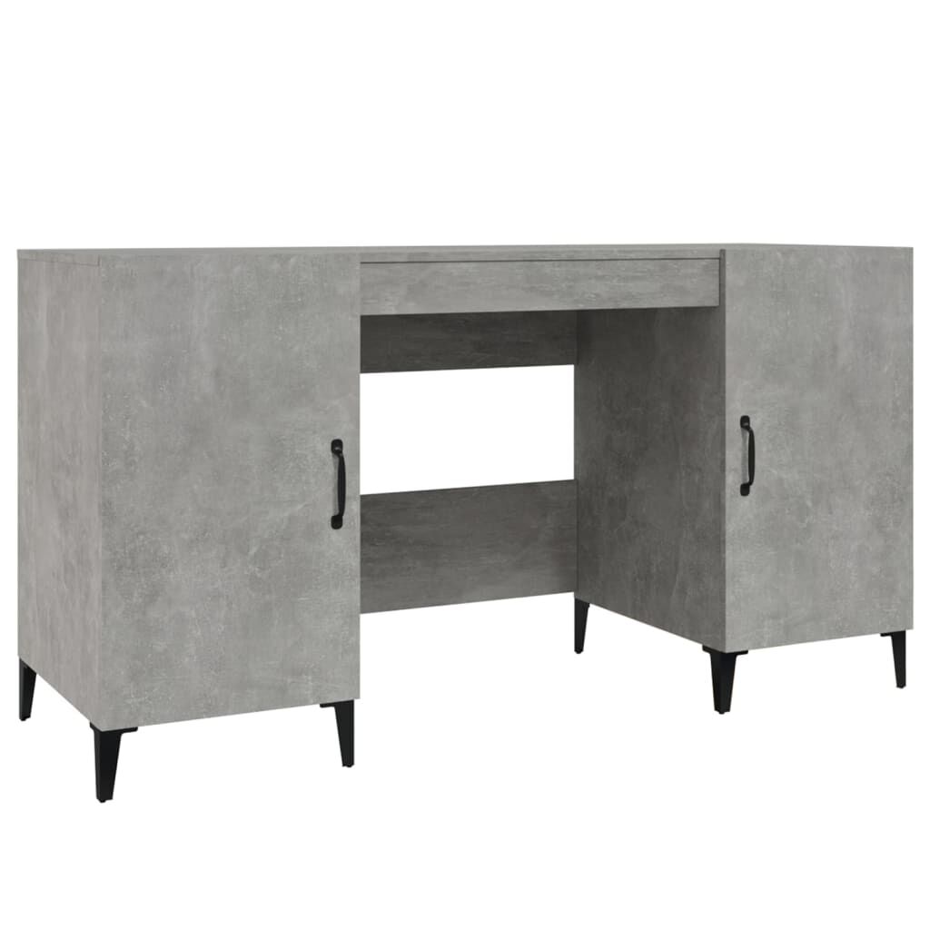 vidaXL Γραφείο Γκρι Σκυροδέματος 140x50x75 εκ. Επεξεργασμένο Ξύλο