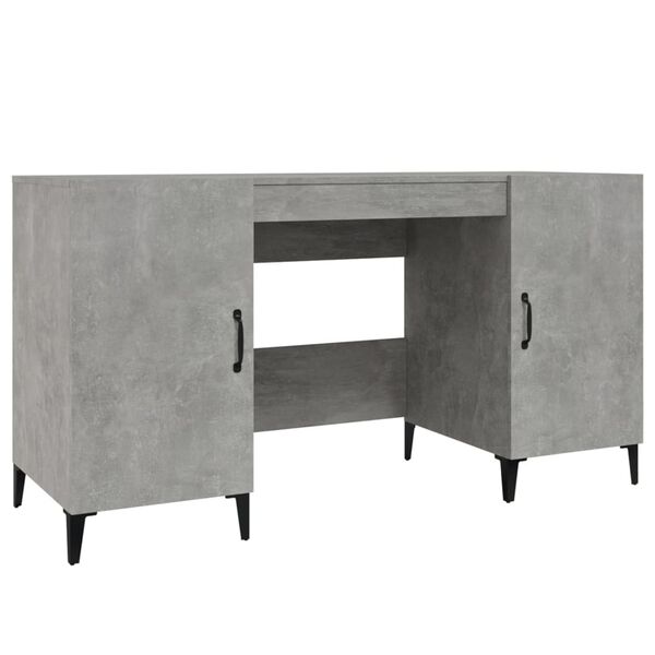 vidaXL Γραφείο Γκρι Σκυροδέματος 140x50x75 εκ. Επεξεργασμένο Ξύλο