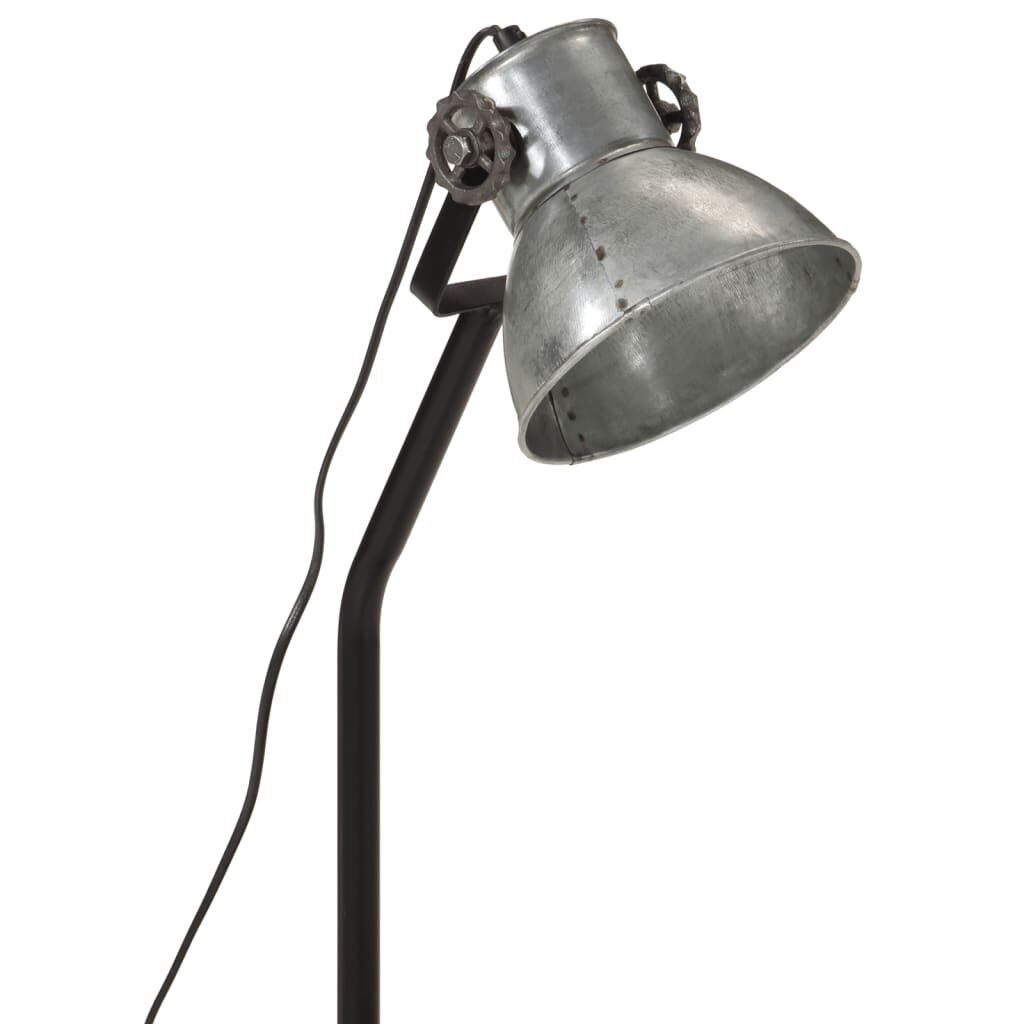 vidaXL Φωτιστικό Γραφείου 25 W Vintage Ασημί 17x17x60 εκ. Ε27