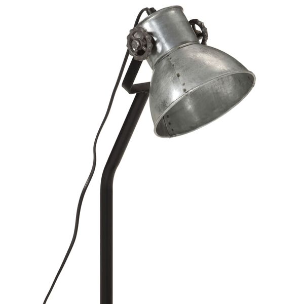 vidaXL Φωτιστικό Γραφείου 25 W Vintage Ασημί 17x17x60 εκ. Ε27
