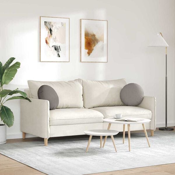 vidaXL Μαξιλάρια καθισμάτων 2 pcs Taupe Ø40 x 13 εκ ύφασμα