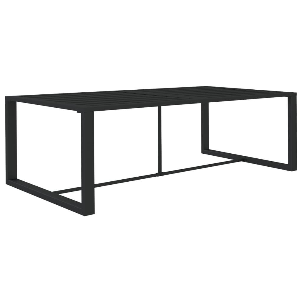 vidaXL Τραπεζαρία Εξωτερικού Χώρου Ανθρακί 120x60x66 εκ. από Αλουμίνιο