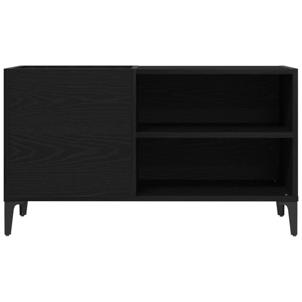 vidaXL Ντουλάπα Δίσκων Μαύρη Δρυς 84,5x38x48 εκ Επεξεργασμένο Ξύλο
