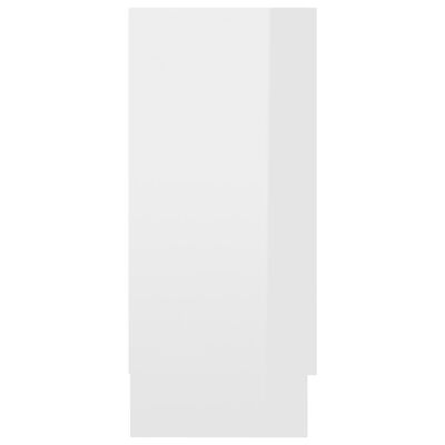 vidaXL Μπουφές Γυαλιστερό Λευκό 120 x 30,5 x 70 εκ. από Μοριοσανίδα