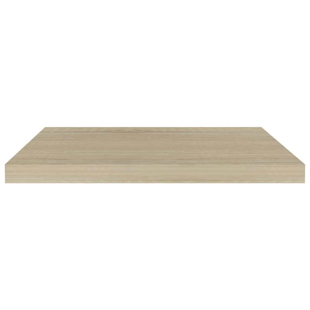 vidaXL Ράφια Τοίχου 2 τεμ. Χρώμα Δρυός 60x23,5x3,8 εκ. MDF
