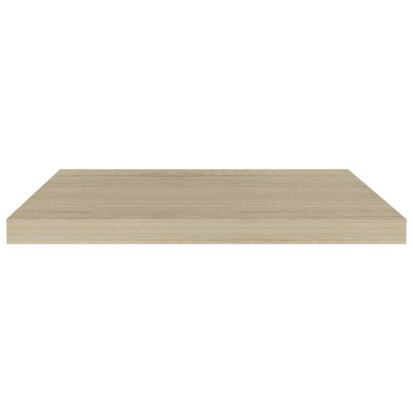 vidaXL Ράφια Τοίχου 2 τεμ. Χρώμα Δρυός 60x23,5x3,8 εκ. MDF