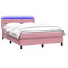vidaXL &Kappa;&rho;&epsilon;&beta;ά&tau;&iota; Boxspring &mu;&epsilon; &Sigma;&tau;&rho;ώ&mu;&alpha; & LED &Rho;&omicron;&zeta; 160x210 &epsilon;&kappa;. &Beta;&epsilon;&lambda;&omicron;ύ&delta;&iota;&nu;&omicron;