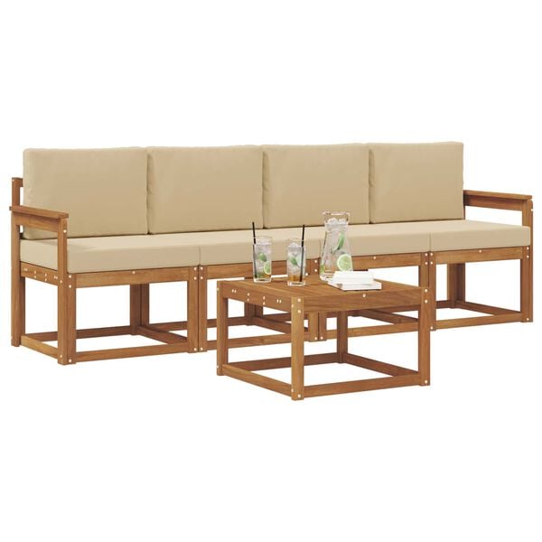 vidaXL &Sigma;&epsilon;&iota;&rho;ά &Kappa;&alpha;&nu;&alpha;&pi;έ &Epsilon;&xi;&omega;&tau;&epsilon;&rho;&iota;&kappa;&omicron;ύ &mu;&epsilon; &mu;&alpha;&xi;&iota;&lambda;ά&rho;&iota; 5 pcs &Phi;&upsilon;&sigma;&iota;&kappa;ό &kappa;&alpha;&iota; &Mu;&pi;&epsilon;&zeta;