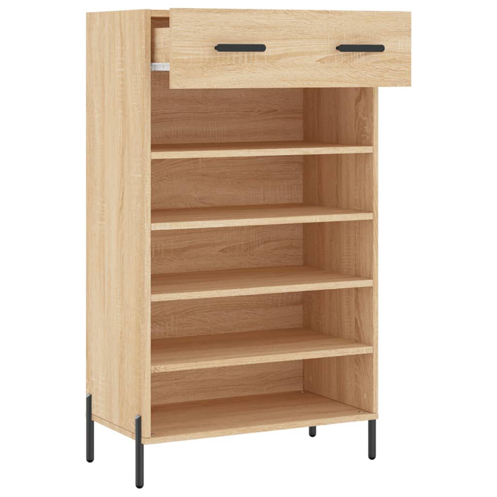 vidaXL Παπουτσοθήκη Sonoma Δρυς 60x35x105 εκ. από Επεξεργασμένο Ξύλο