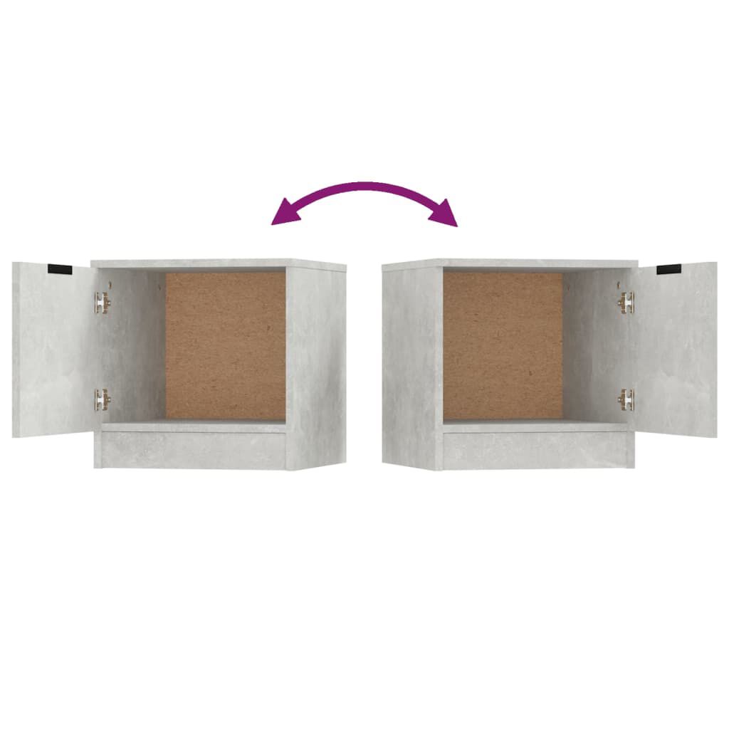 vidaXL Κομοδίνα 2 τεμ. Γκρι Σκυροδέματος 40 x 39 x 40 εκ.