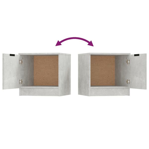 vidaXL Κομοδίνα 2 τεμ. Γκρι Σκυροδέματος 40 x 39 x 40 εκ.